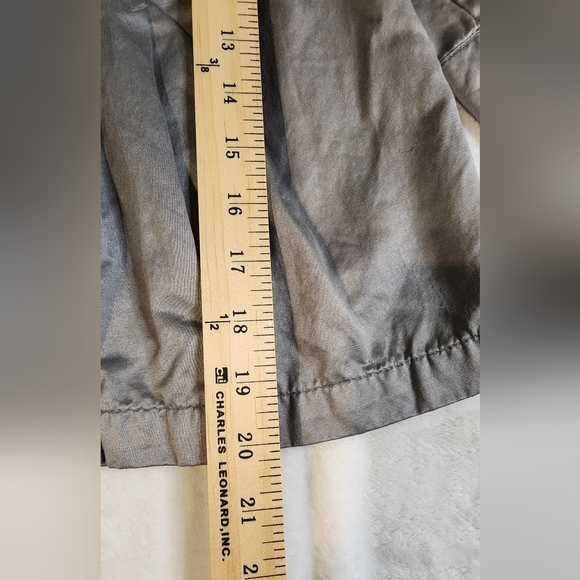 Mossimo Supply Co. Silver Cropped 3/4 Sleeve Women's Pleated Jacket, Size Small - Picture 7 of 8